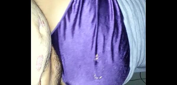  purple satin panties creampie